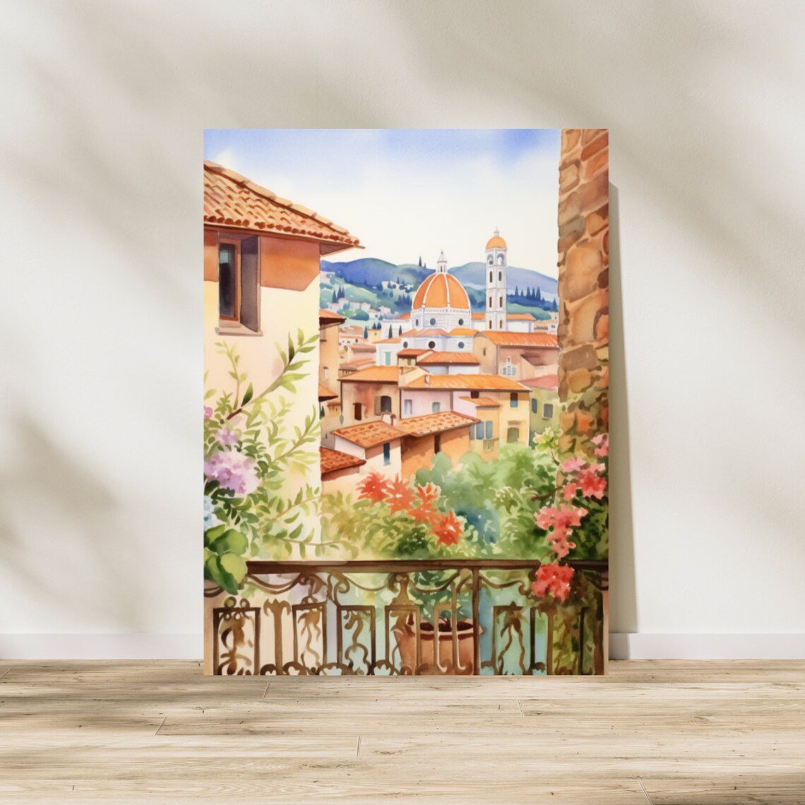 Florence Watercolor Art Print, Santa Maria Del Fiore - Image 3