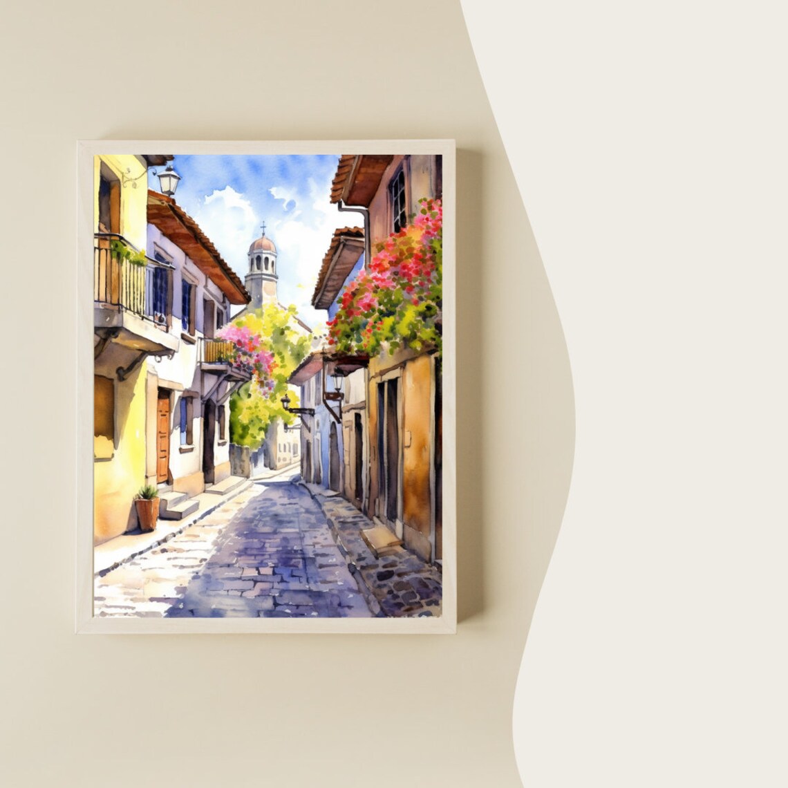 Plovdiv Old Town Watercolor Art Print, Bulgaria - Image 2