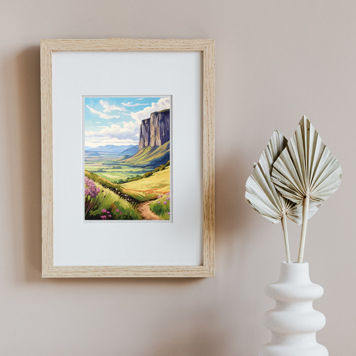 Salisbury Crags Dramatic Cliffs Over Edinburgh Valley Art Poster - Image 3
