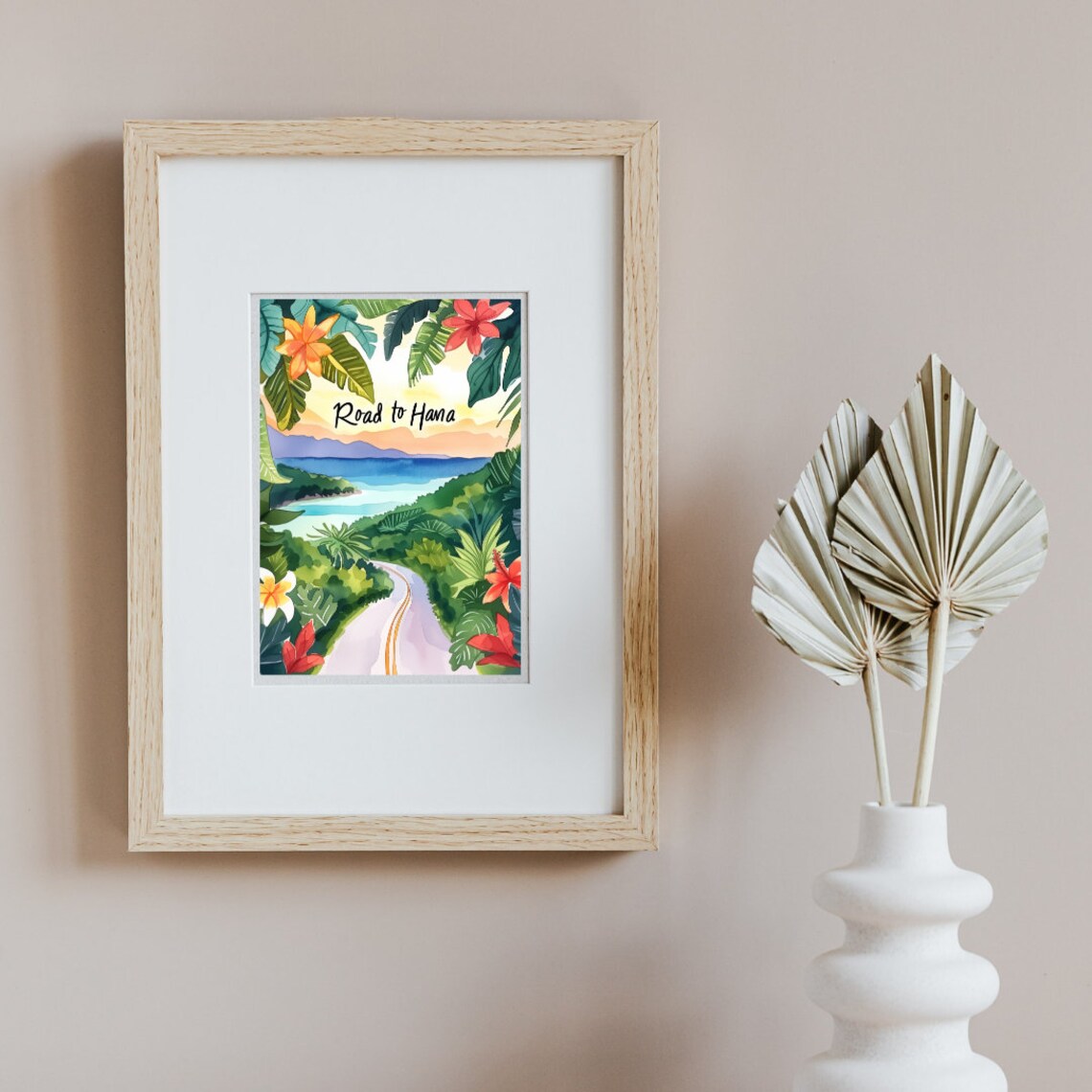 Road To Hana Watercolor Print, Maui Travel Poster - Image 2
