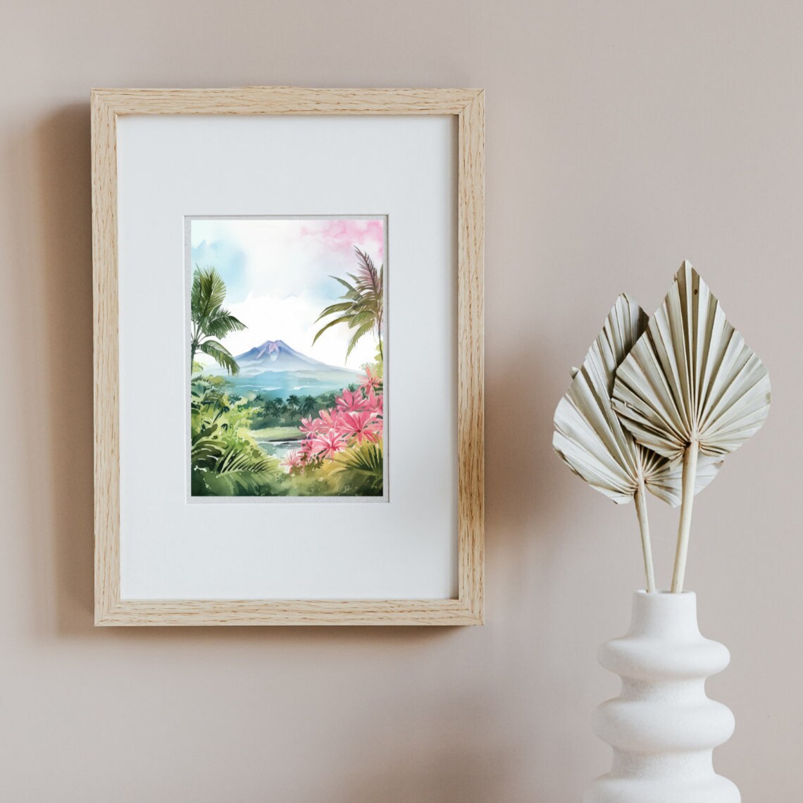 Mauna Loa Watercolor Art Print, Hawaii Travel Poster - Image 2
