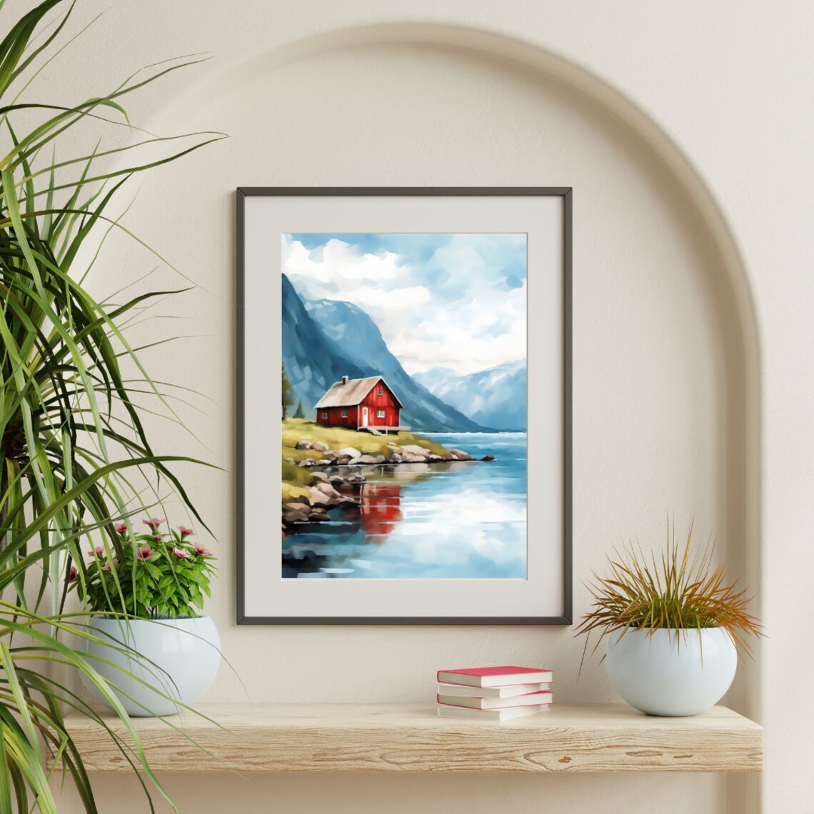 Fjords Watercolor Art Print, Norway Travel Poster - Image 3