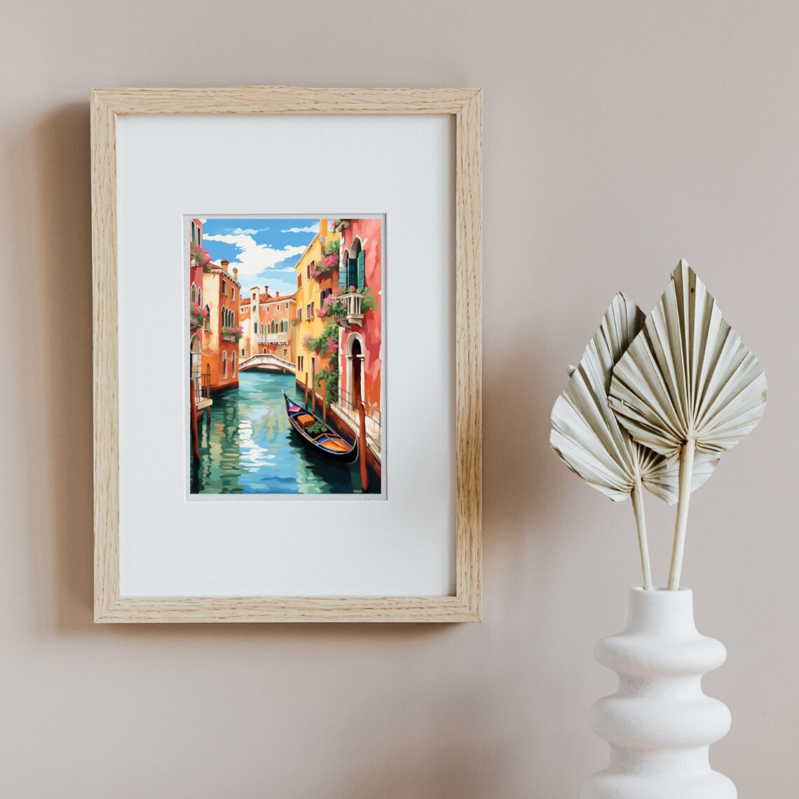 Venice Watercolor Travel Poster, Italian Canals - Image 2