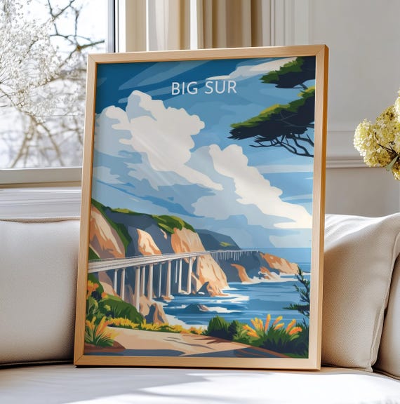 Big Sur Wall Art Travel Print Of Bixby Creek Bridge