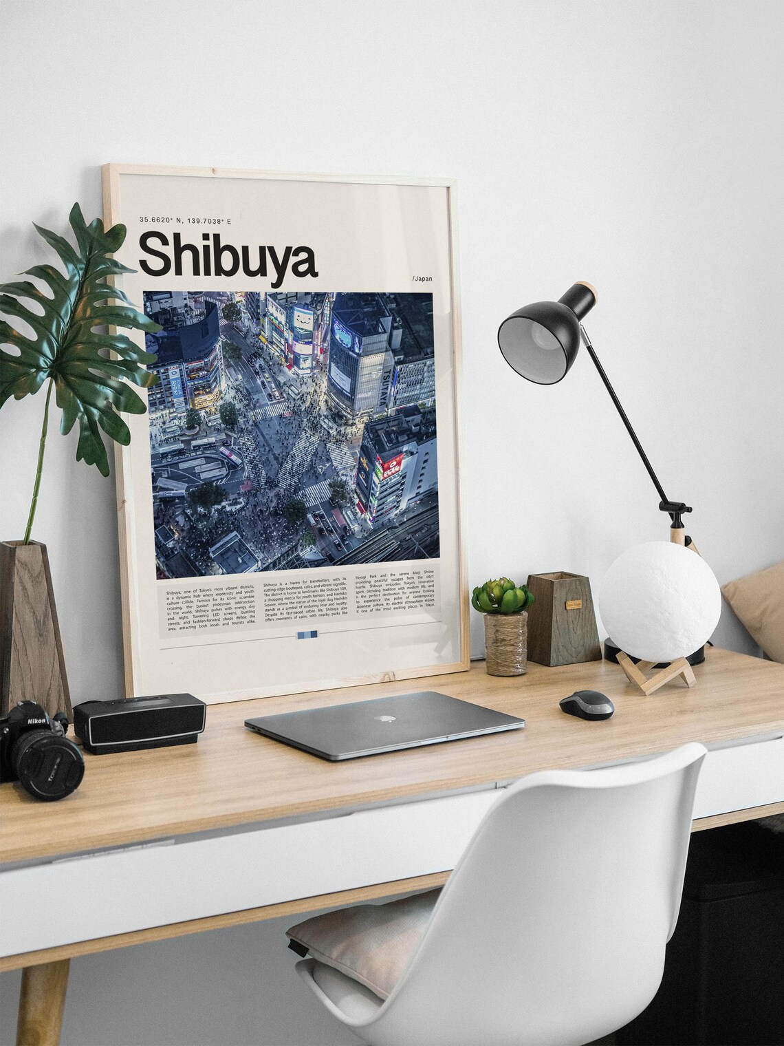 Shibuya Tokyo Japan Travel Print Night Aerial City Crossing Artwork - Image 2