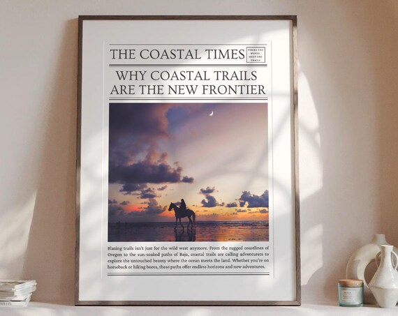 Coastal Times Why Coastal Trails Are the New Frontier Horseback Poster