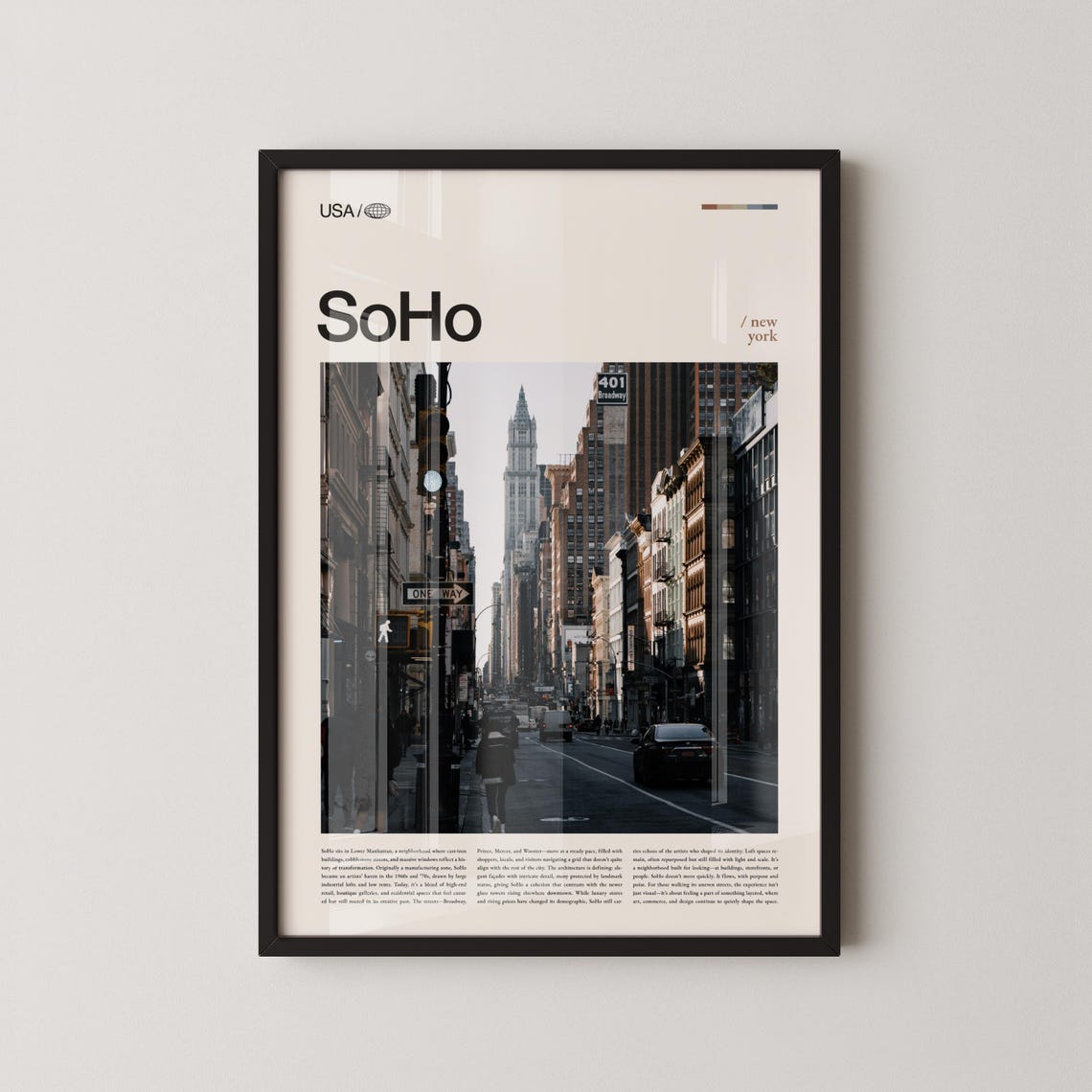 SoHo New York Cast Iron Storefront Street Photo Poster Manhattan