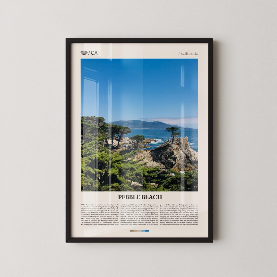Pebble Beach California Lone Cypress Rocky Coast Photo Poster