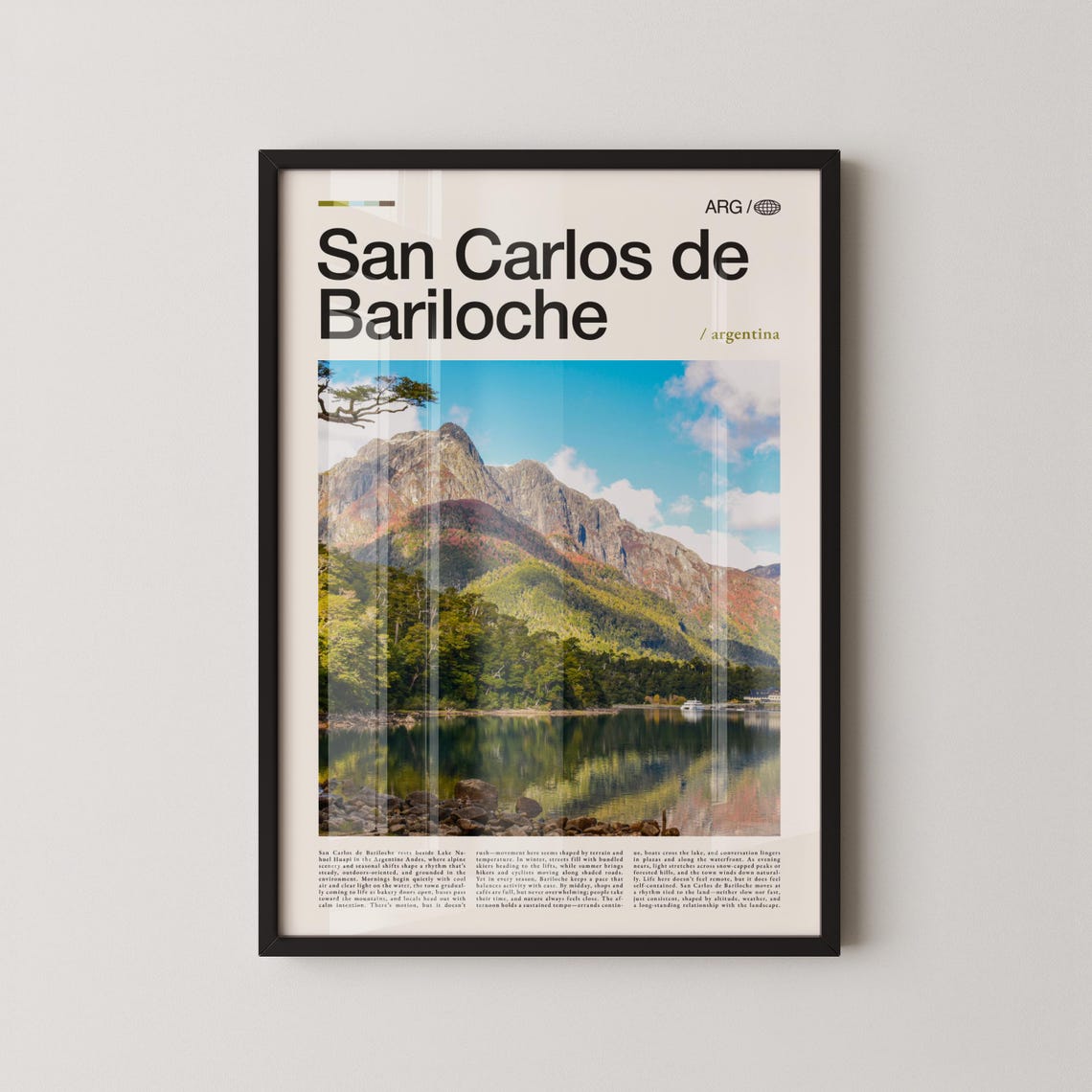 San Carlos de Bariloche Argentina Patagonia Mountain Lake Poster