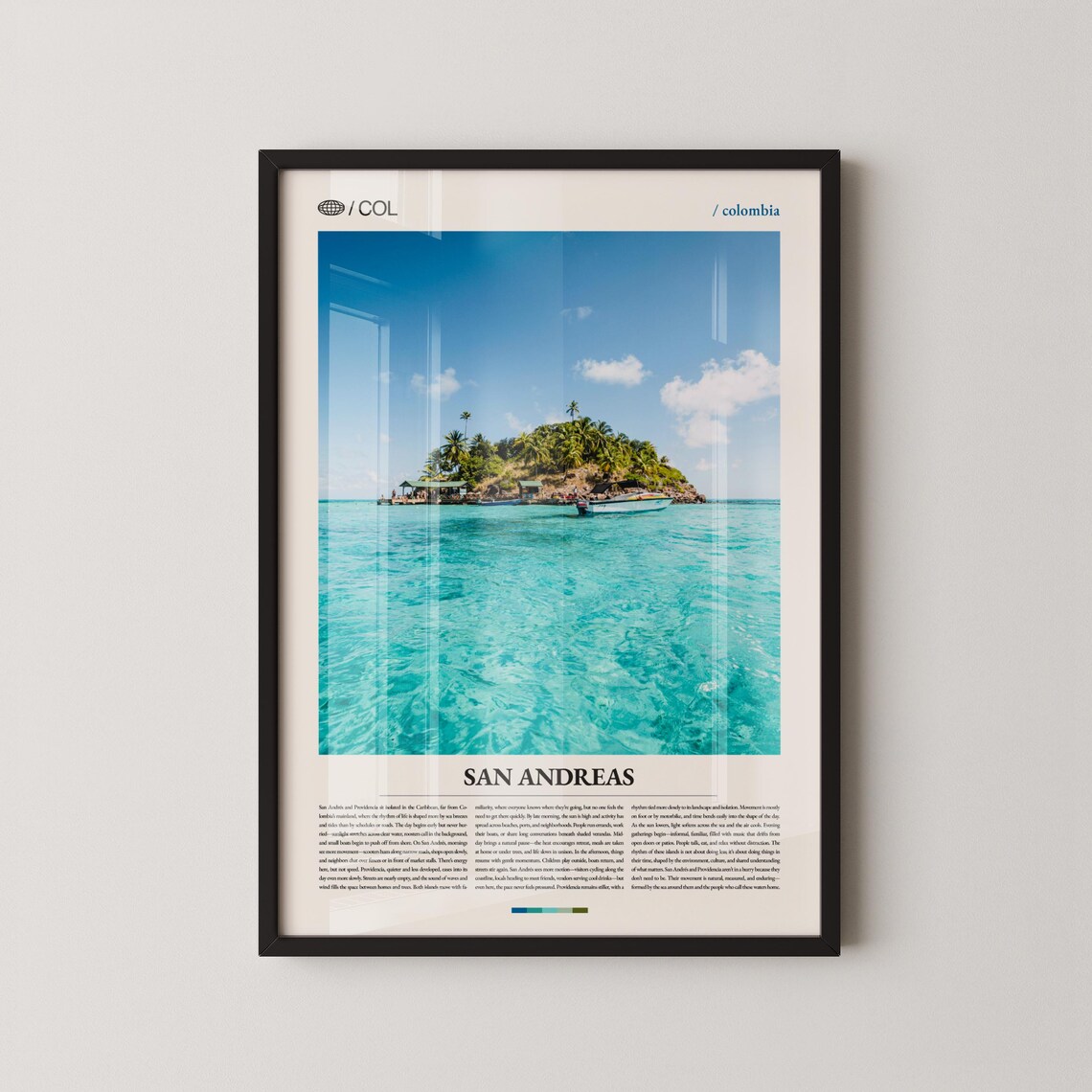 San Andres Colombia Caribbean Island Turquoise Water Photo Poster