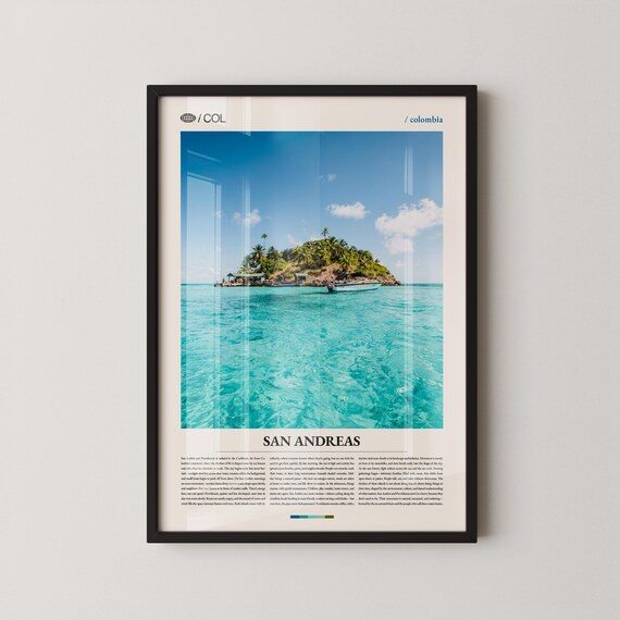 San Andres Colombia Caribbean Island Turquoise Water Photo Poster