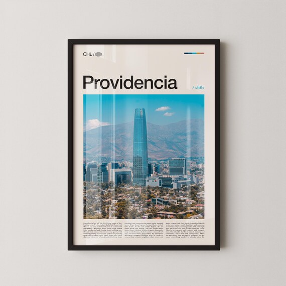 Providencia Chile Gran Torre Santiago City Skyline Travel Poster