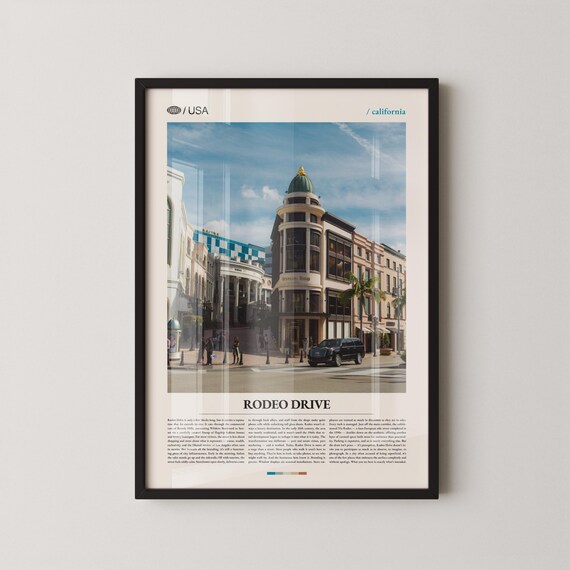 Rodeo Drive Beverly Hills Luxury Shopping Street Travel Poster