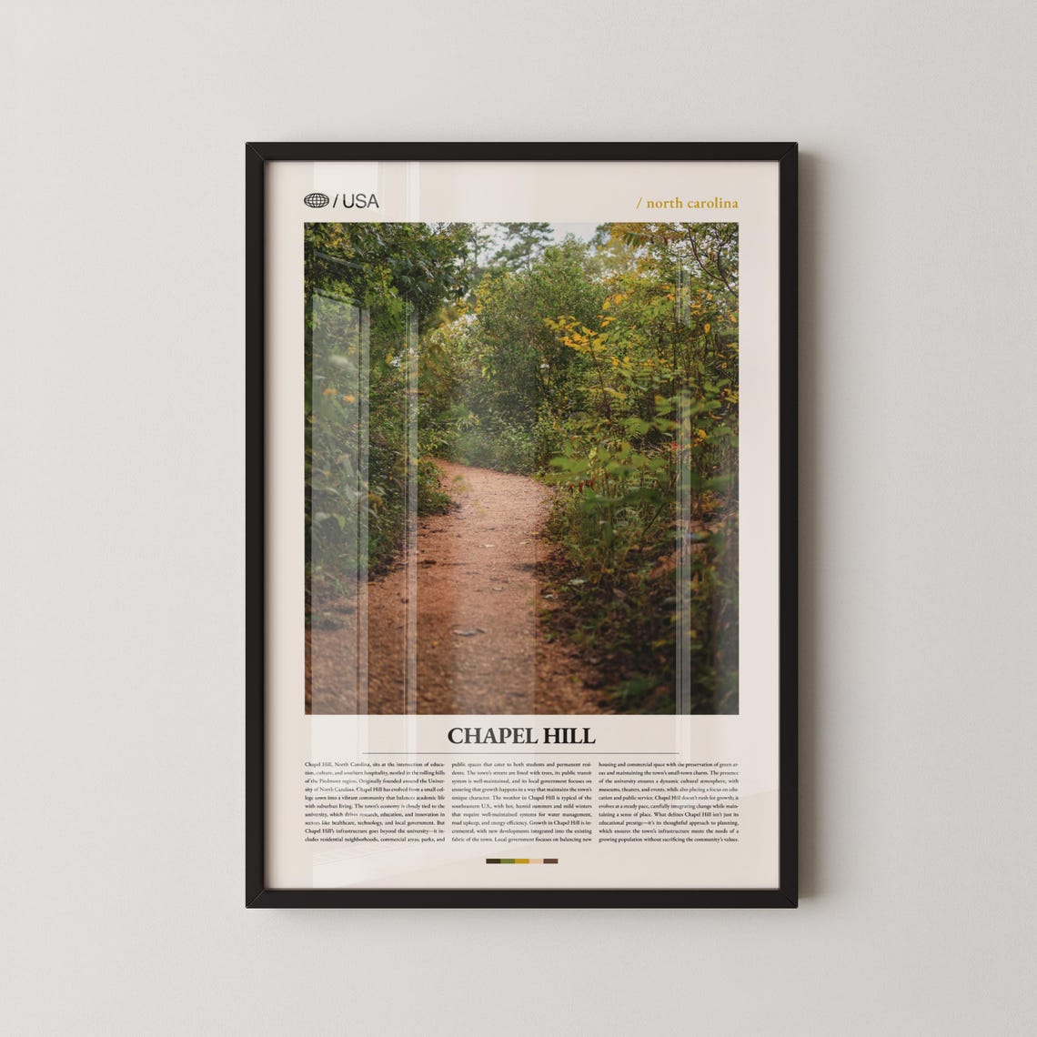 Chapel Hill North Carolina Forest Trail Autumn Woods Photo Poster