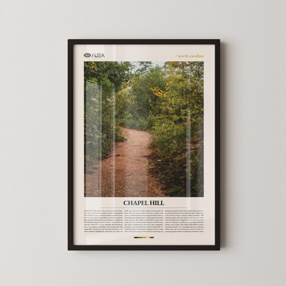 Chapel Hill North Carolina Forest Trail Autumn Woods Photo Poster