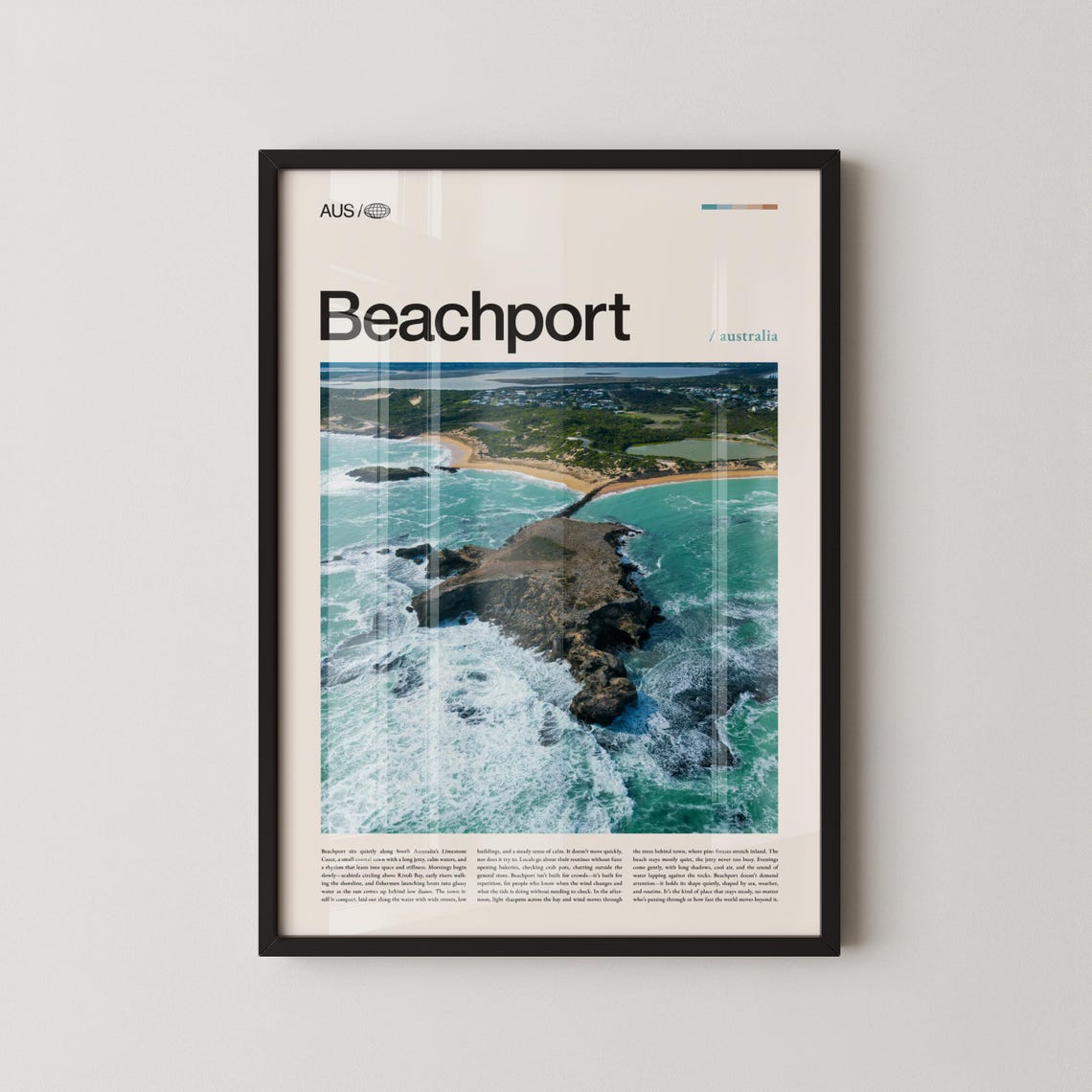 Beachport Australia Aerial Rocky Headland Bay Ocean View Poster