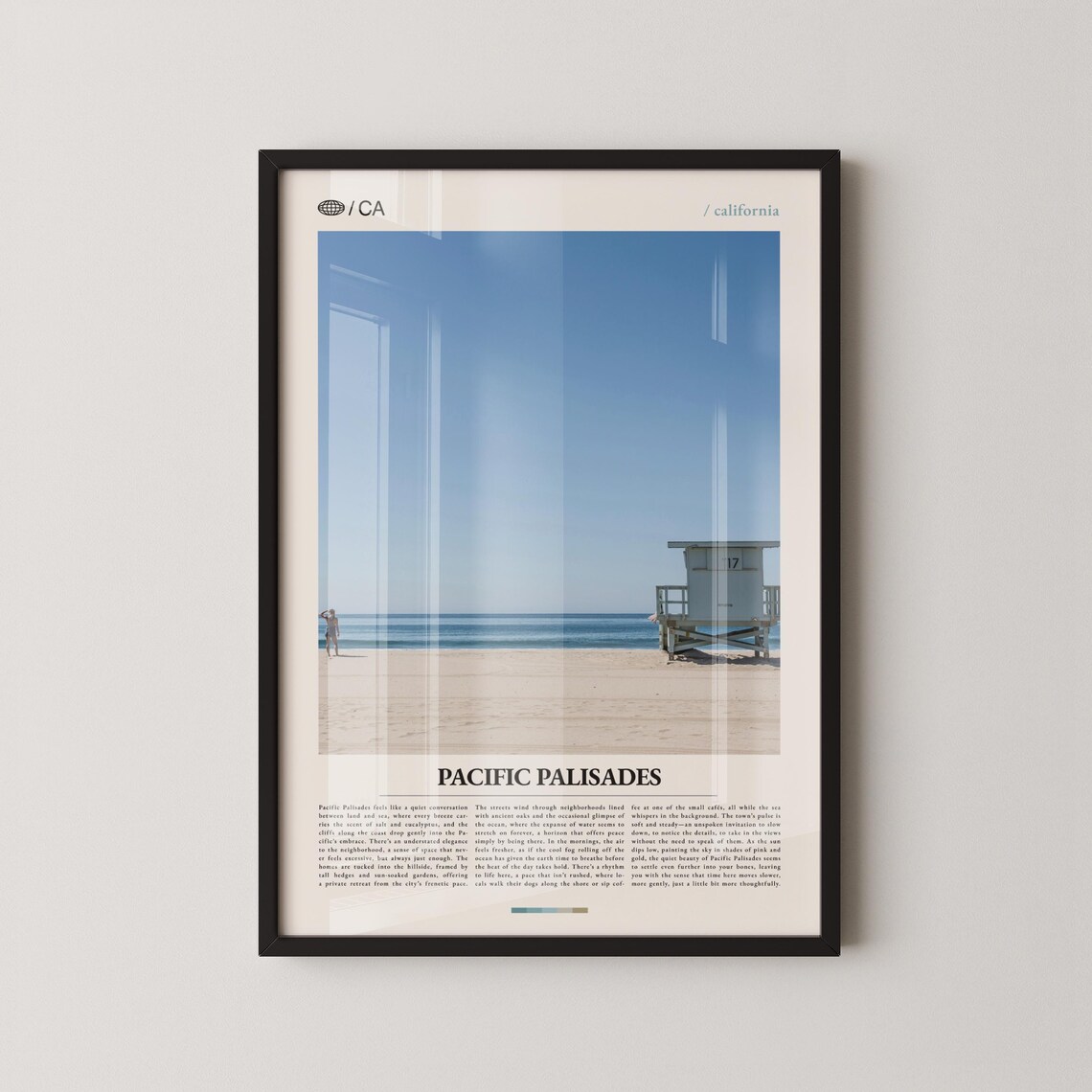 Pacific Palisades California Beach With Lifeguard Tower Photo Poster