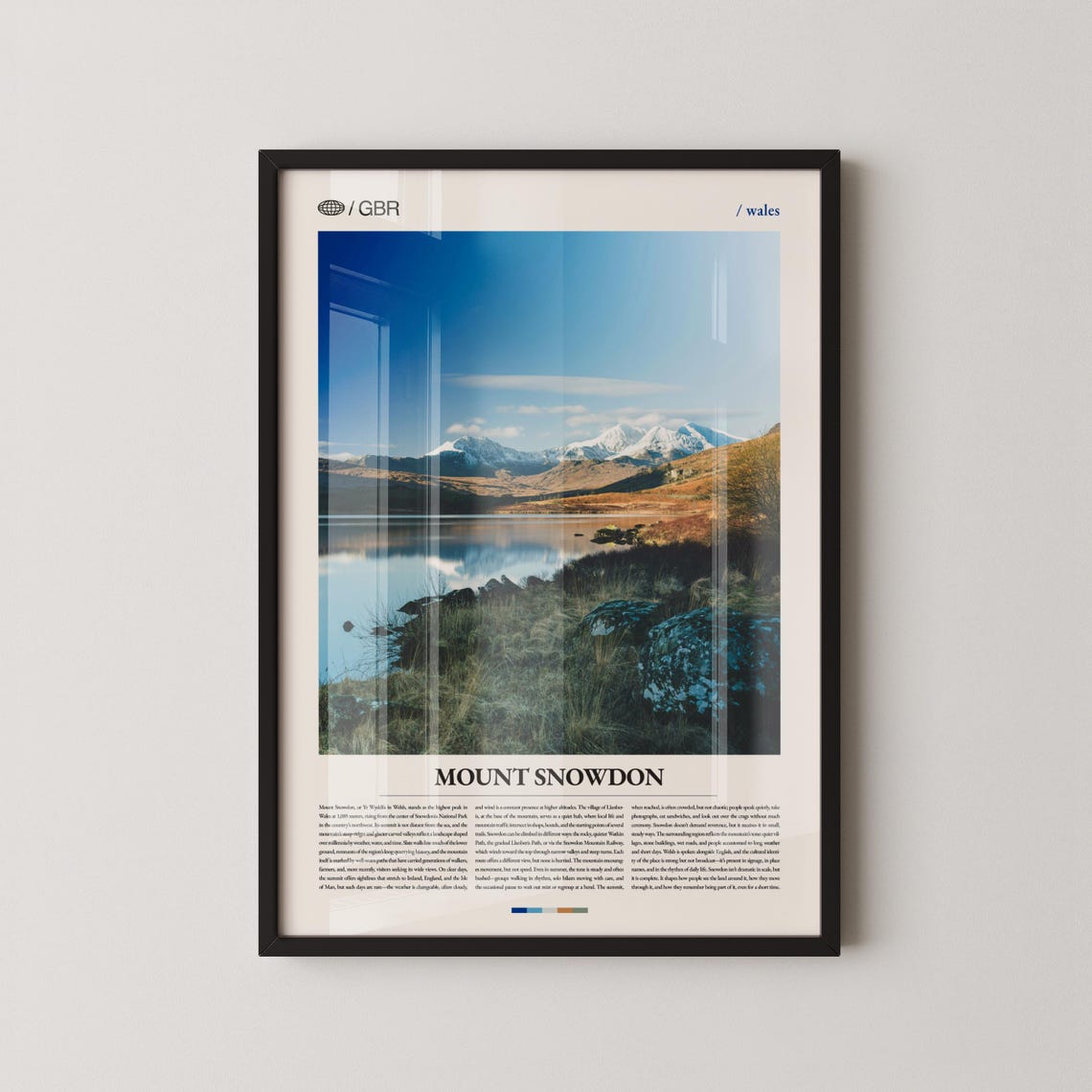 Mount Snowdon Wales Snowdonia Mountain Landscape Photo Poster