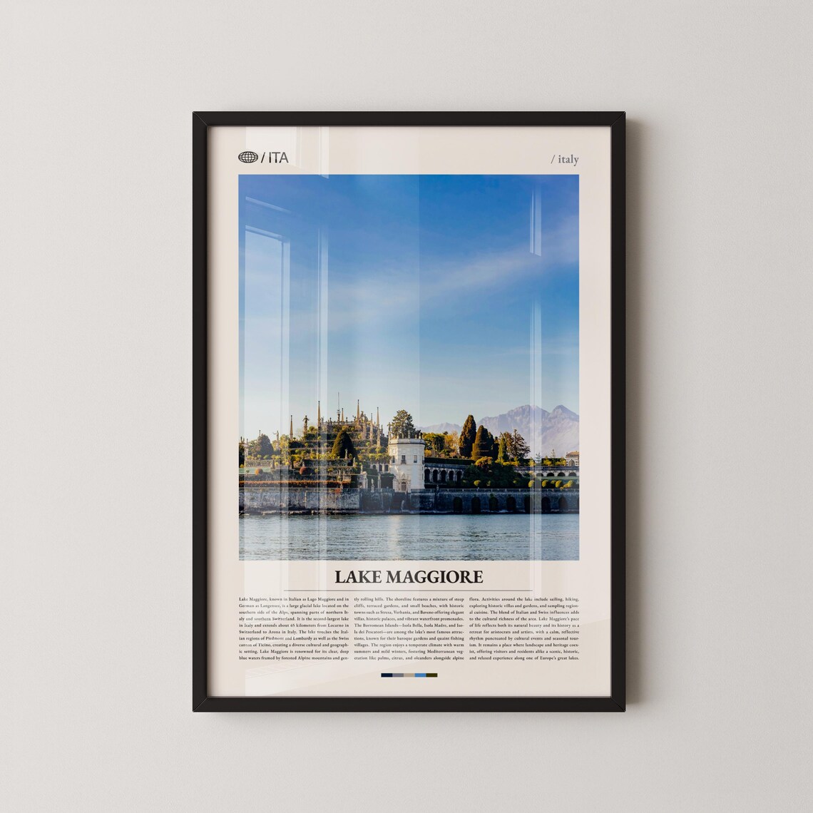 Lake Maggiore Lakeside Villa Editorial Travel Photography Poster