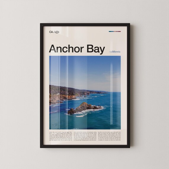 Anchor Bay California Rocky Coast Pacific Ocean Photo Poster
