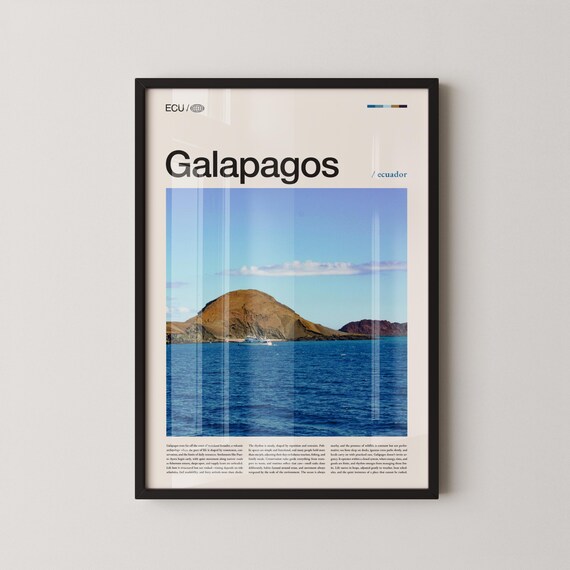 Galapagos Print Galpagos Wall Art Poster Ecuador Island Photography Wildlife Nature Decor