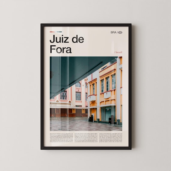 Juiz de Fora Brazil Historic Street Architecture Photo Poster