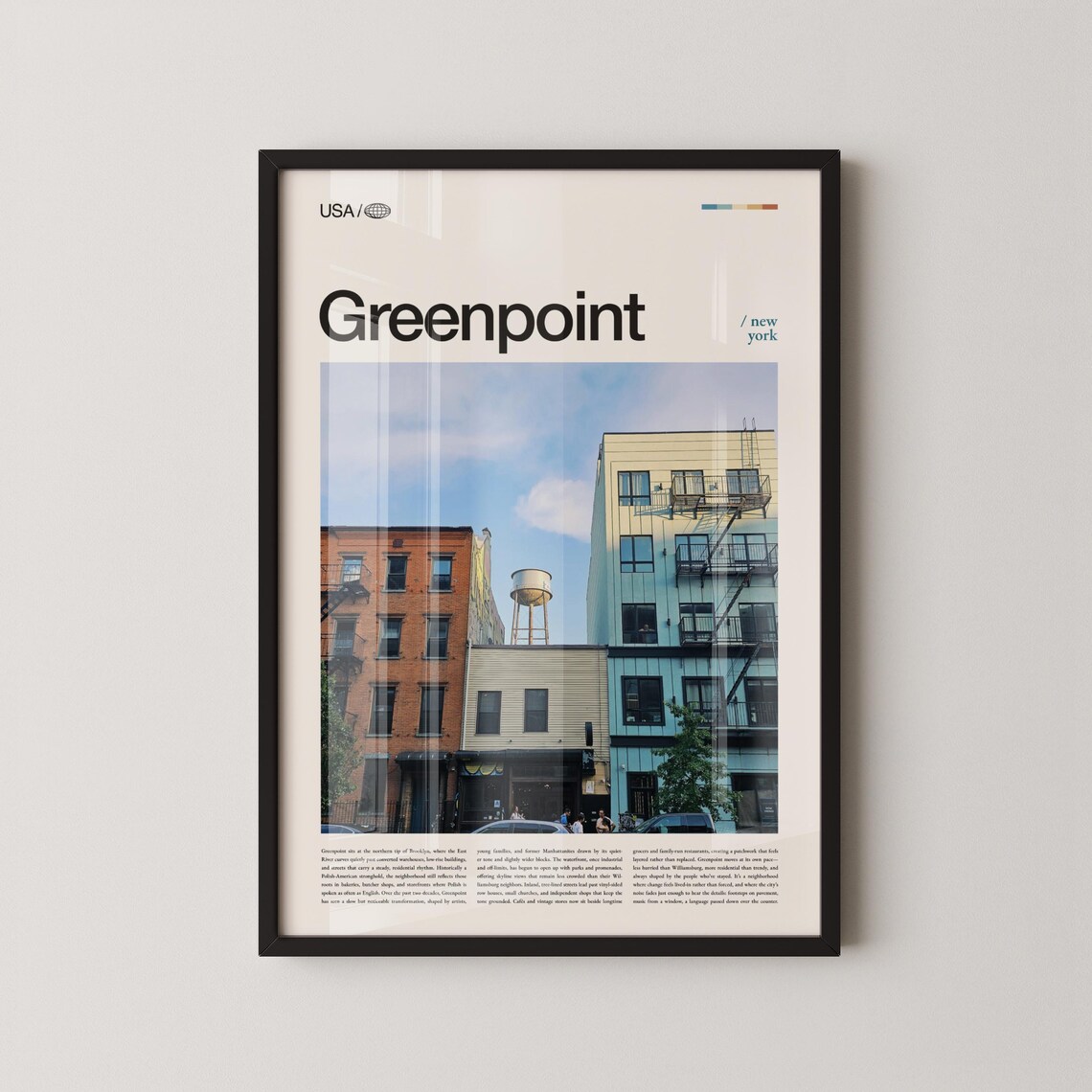 Greenpoint New York Travel Poster, McCarren Park