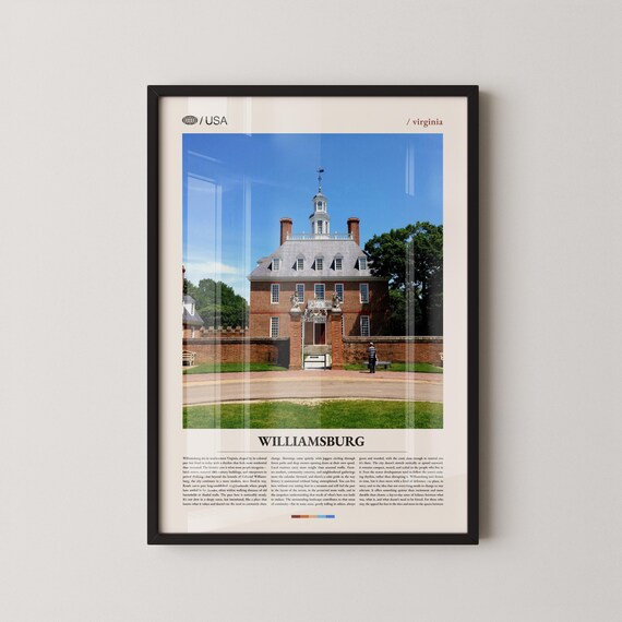 Williamsburg Virginia Historic Colonial Brick Hall Photo Poster