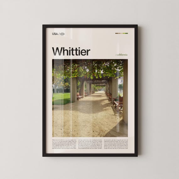 Whittier Print Wall Art Poster Photo Narrows Uptown Turnbull Canyon Pio Pico
