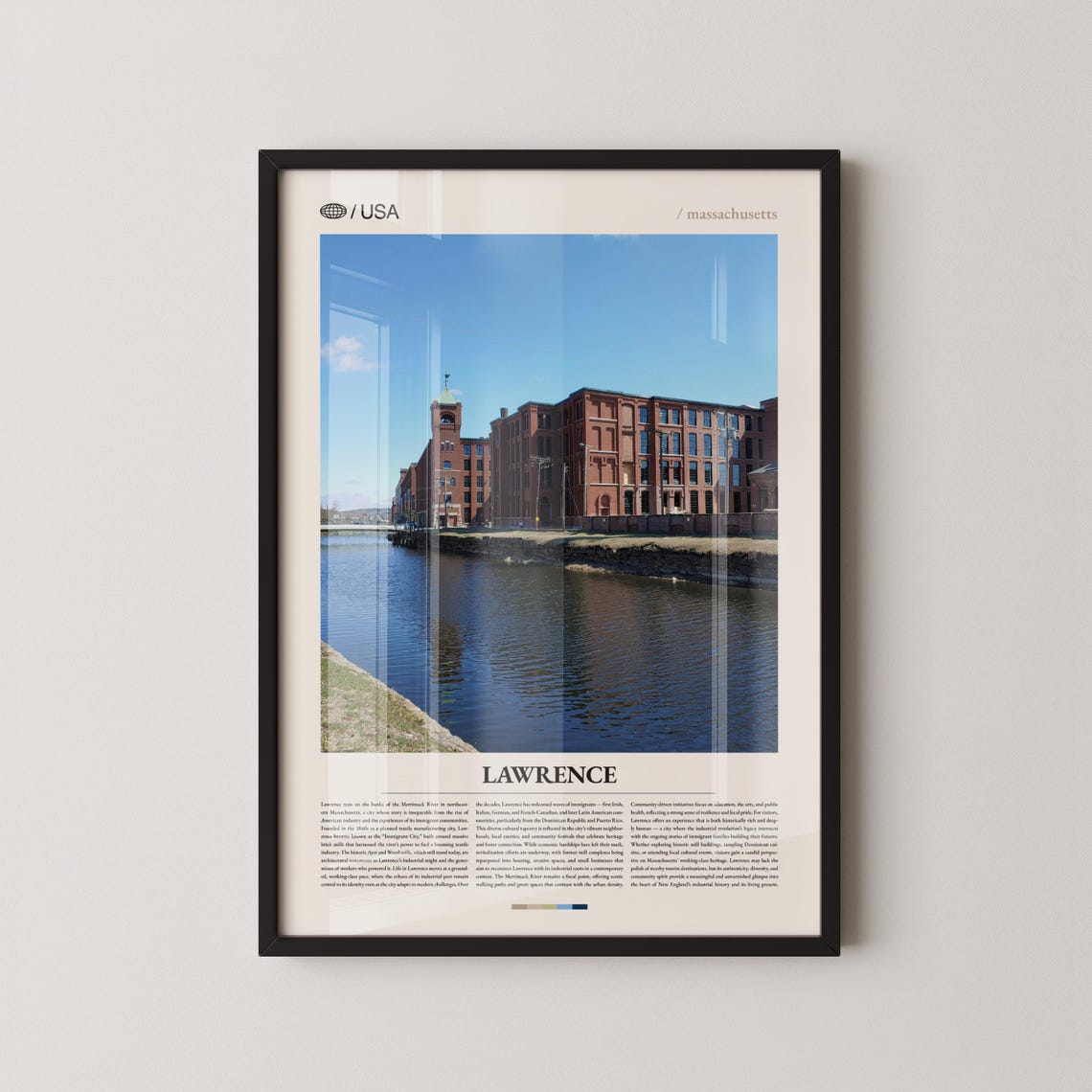 Lawrence Massachusetts Historic Mill Merrimack River Photo Poster
