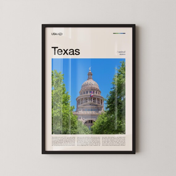 Texas State Capitol Austin Usa Editorial Travel Photo Poster