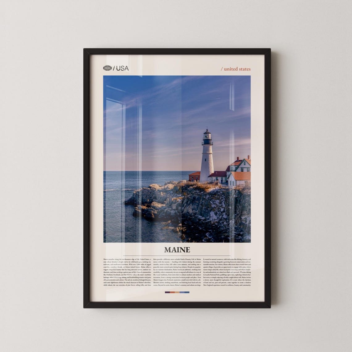 Maine Portland Head Light Lighthouse Rocky Shoreline Photo Poster