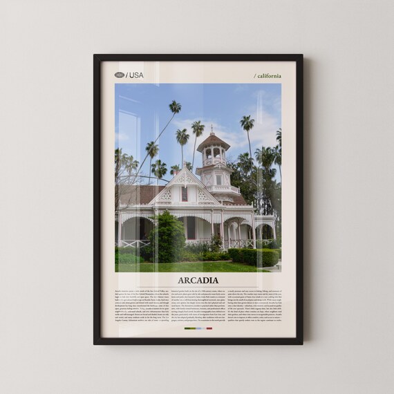 Arcadia California Queen Anne Cottage Garden Photo Travel Poster