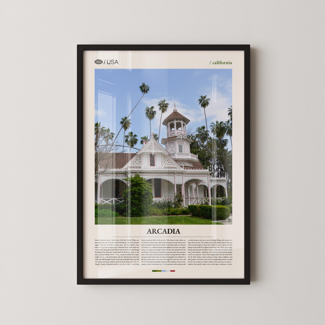 Arcadia California Queen Anne Cottage Garden Photo Travel Poster