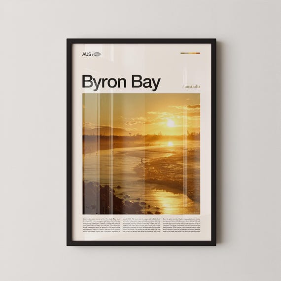 Byron Bay Print Wall Art Poster Photography Australian Coastal Town Surf Beach Decor