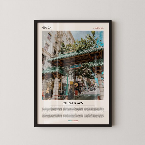Chinatown Print Wall Art Poster Photo Dragon Gate Grant Avenue Portsmouth Square