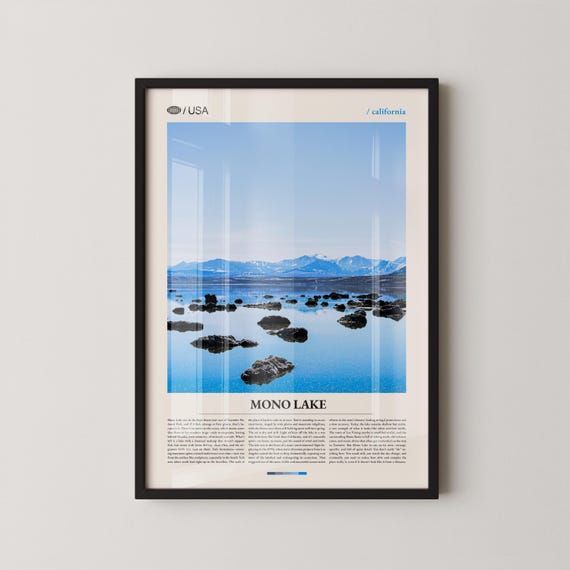Mono Lake Print Wall Art Poster Photo Tufa Towers South Area Basin Scenic