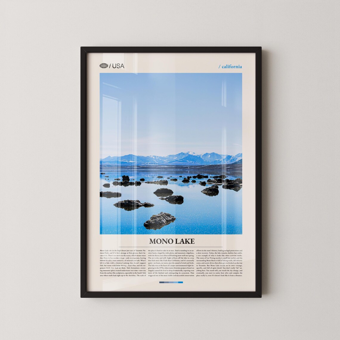 Mono Lake California Tufa Towers Desert Lake View Travel Poster