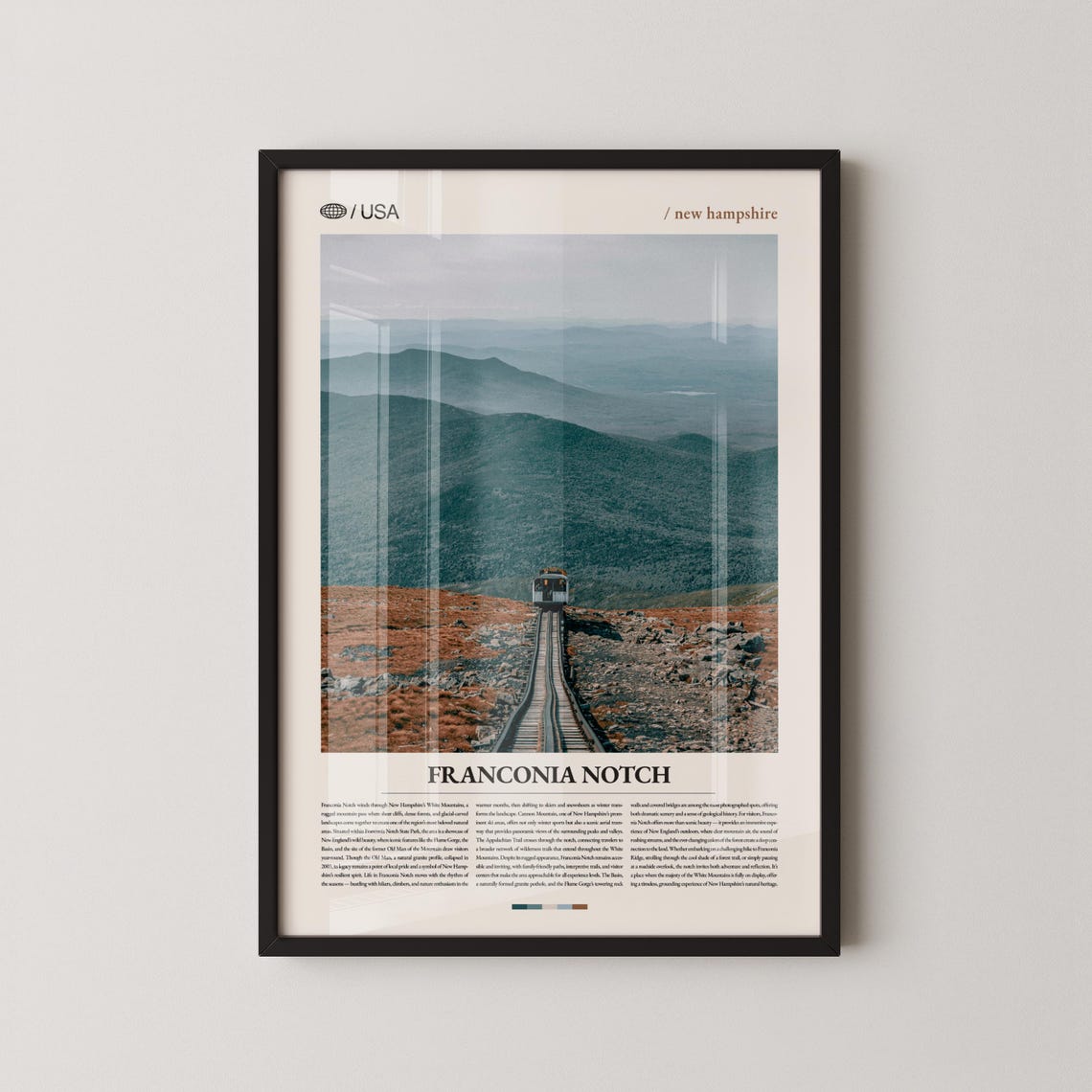Franconia Notch New Hampshire Cog Railway Mountain View Poster