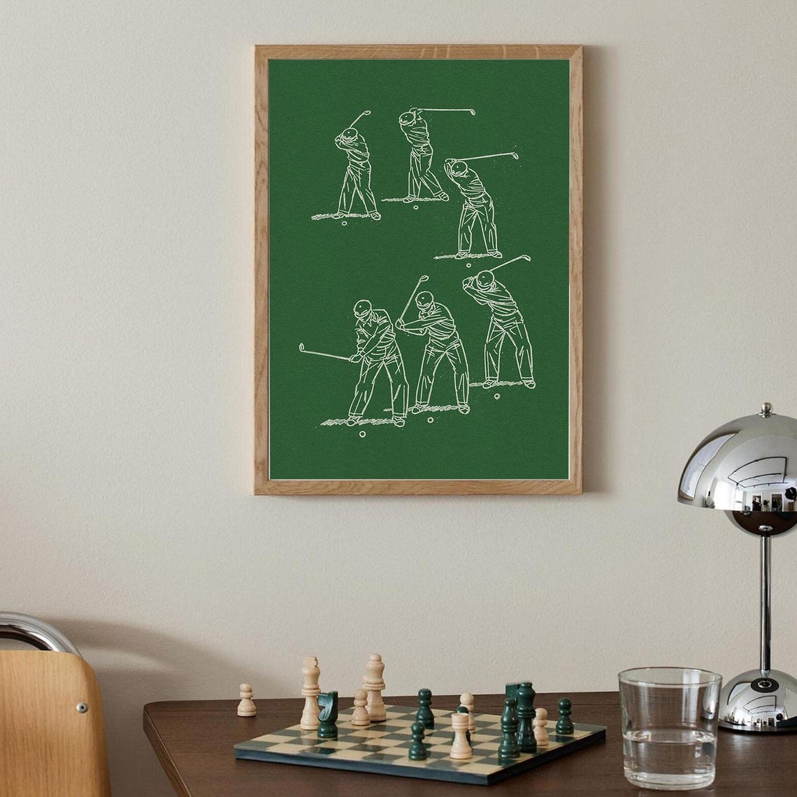 Golf Swing Technique Diagram Chalkboard Style Vintage Sports Poster - Image 4