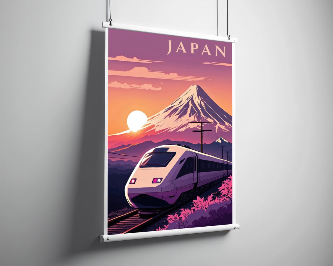 Japan Travel Poster Japan Print Japan Wall Art Print Japan Rail Poster Japan Painting Japan Illustration Japan Watercolor Home Decor - Image 3