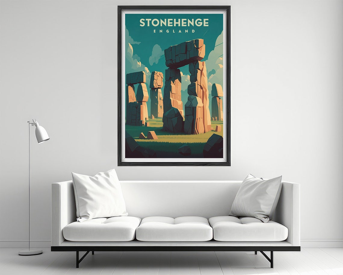 Stonehenge England Ancient Stone Circle Monument Travel Poster - Image 2