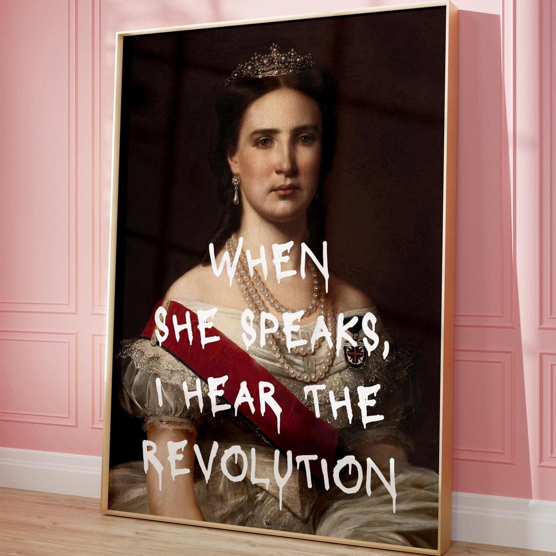 When She Speaks I Hear The Revolution Feminist Portrait Poster