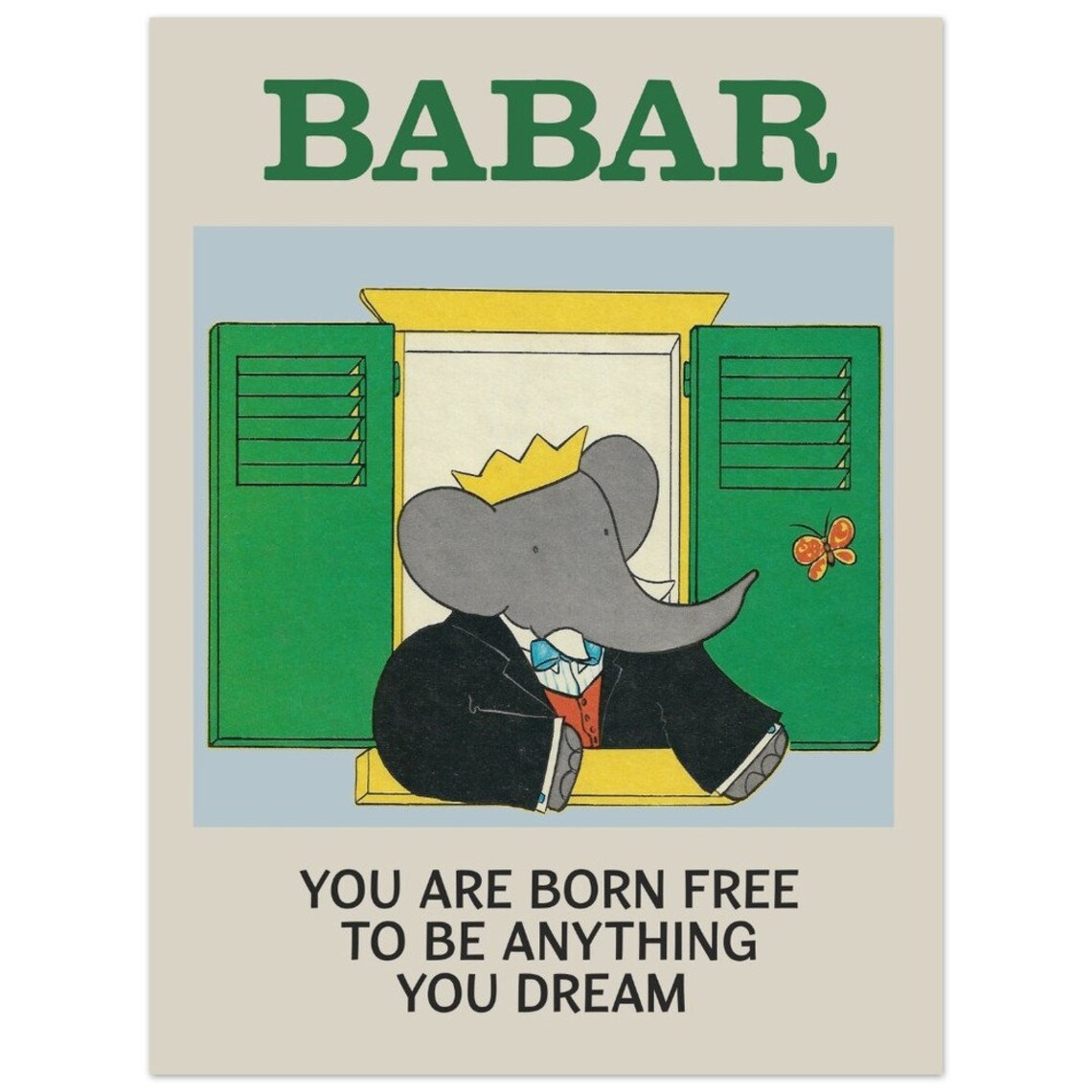 Babar The Elephant, Retro Nursery Decor Print - Image 5