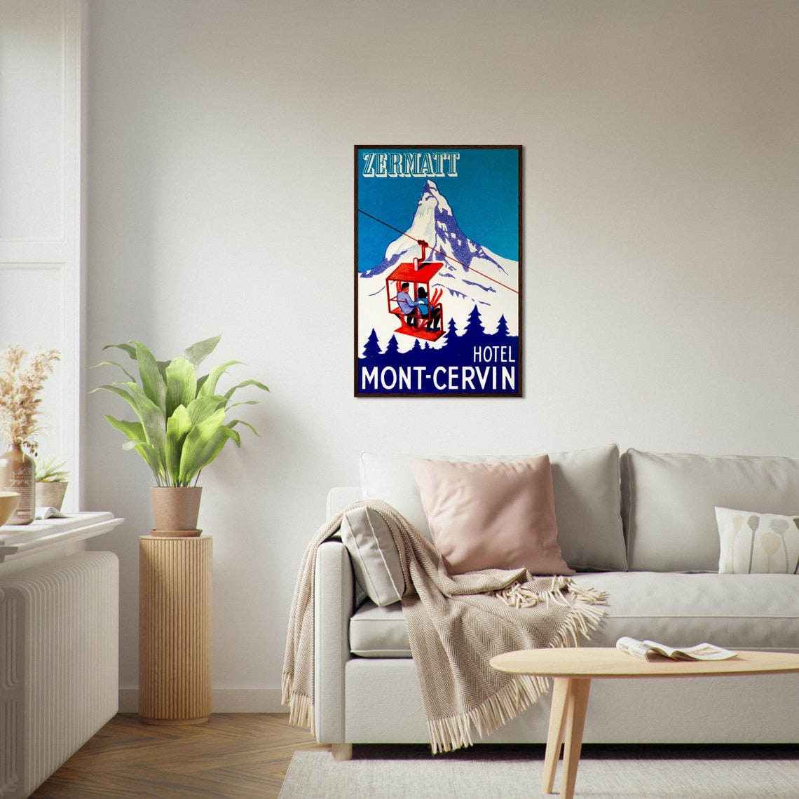 Vintage Ski - Minimalist Mountain Art Print - Image 4