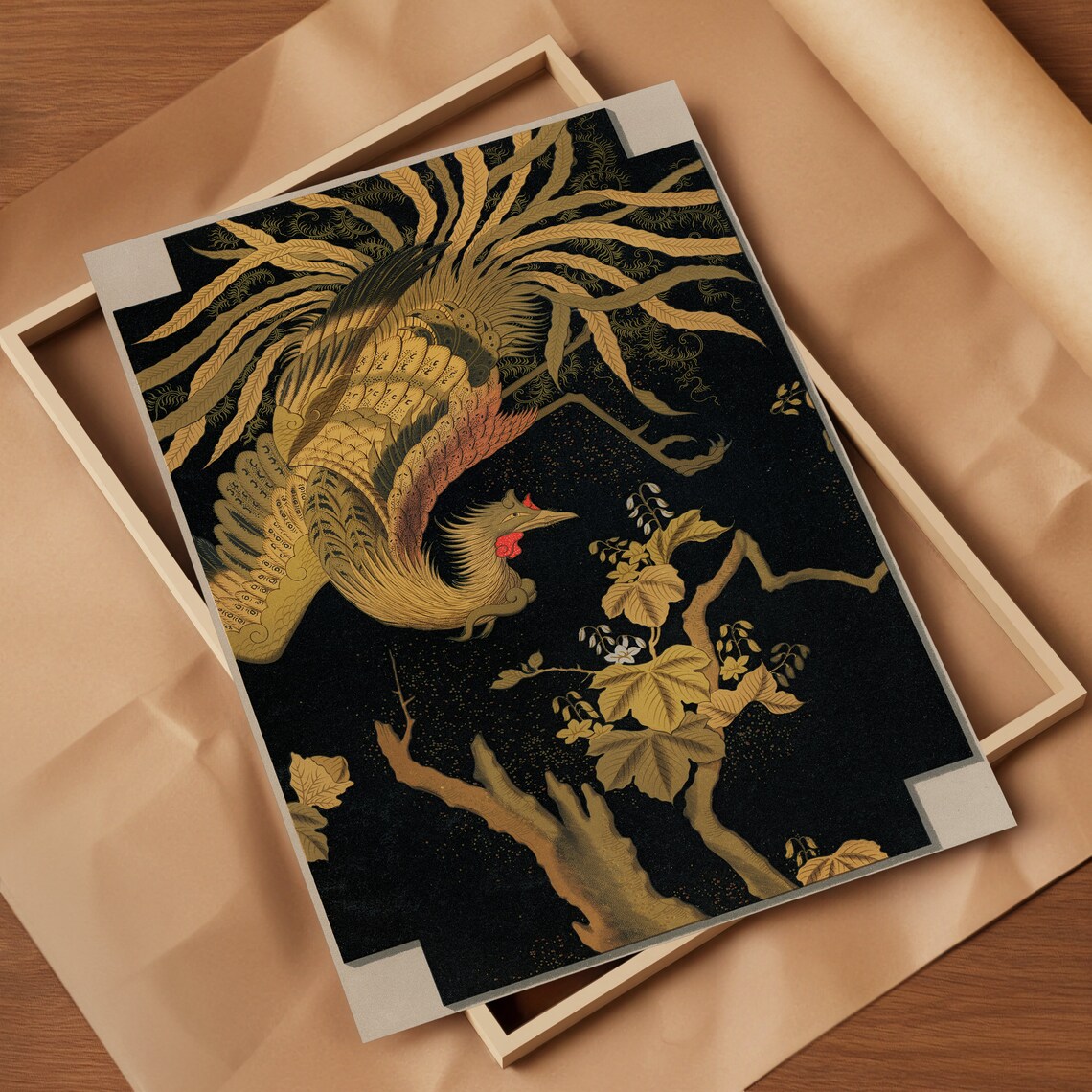 Japanese Bird, Maximalist Vintage Japanese Art - Image 3