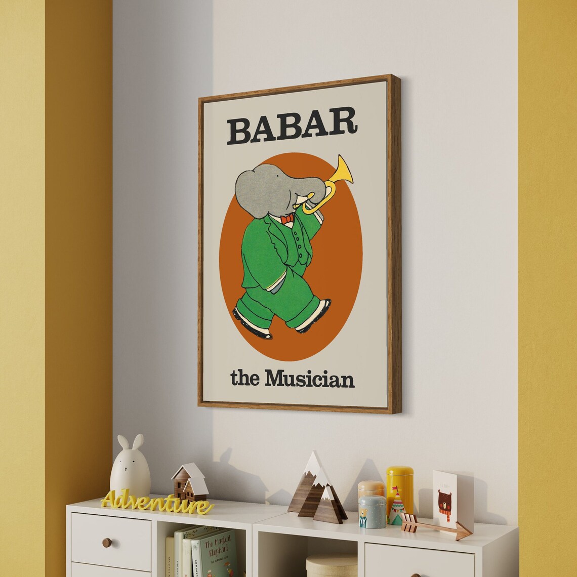 Babar The Elephant Nursery Decor, Kids Gift - Image 3