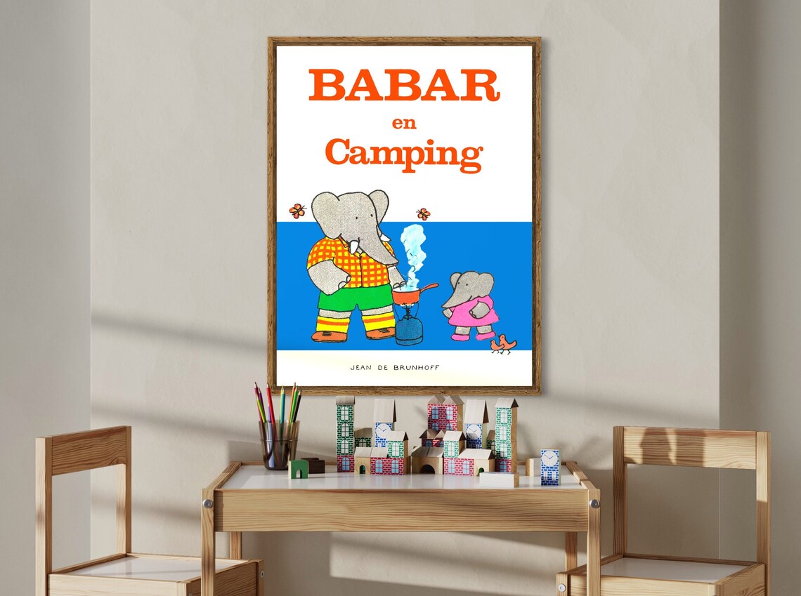 Babar The Elephant - Retro Nursery Art - Image 3