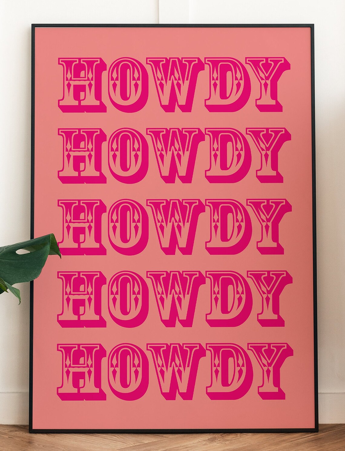 Howdy Typography, Western Cowboy Poster Art - Image 2