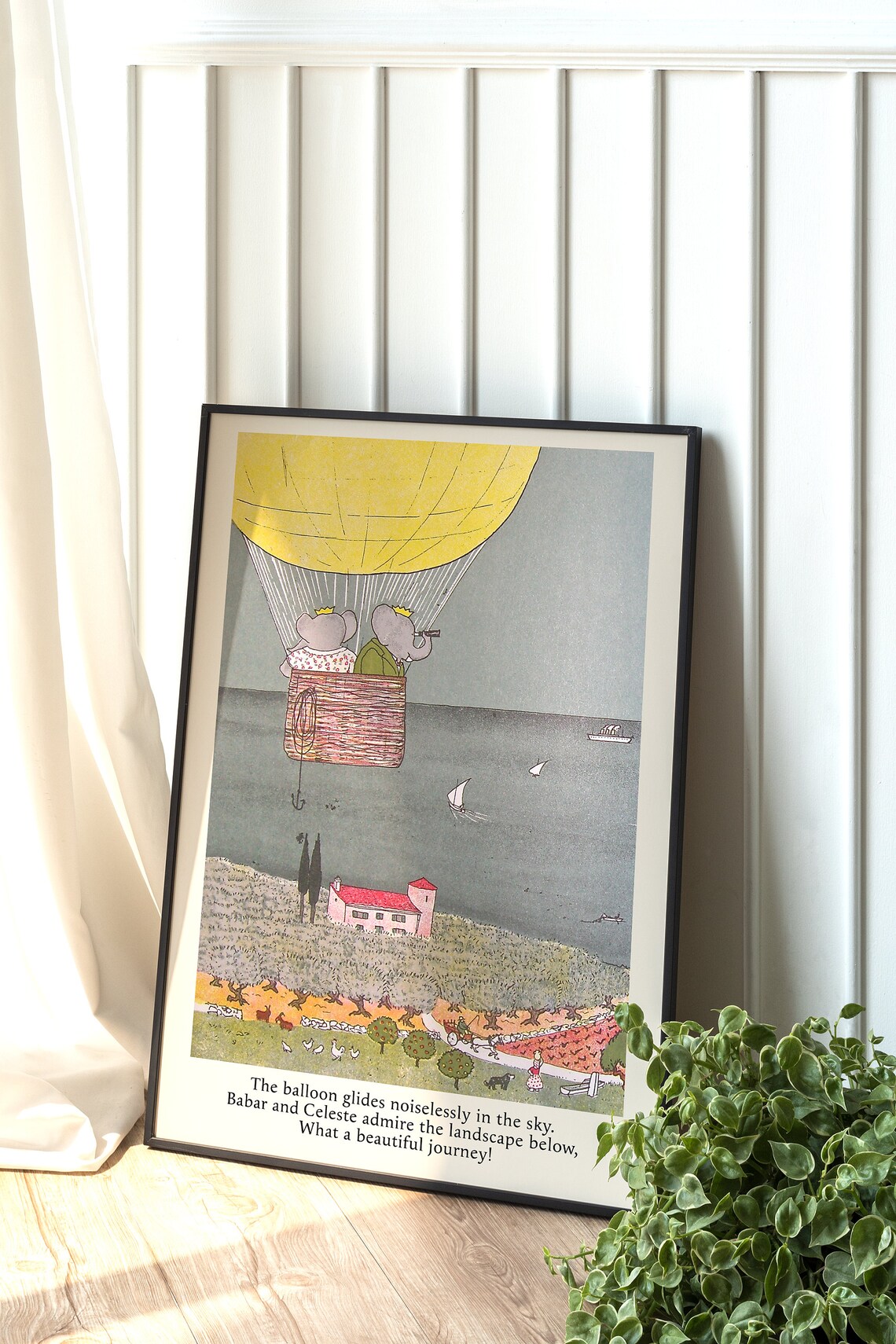 Babar The Elephant Vintage Story Book Illustration Print - Image 2